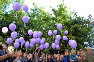 Suelta de globos final. / Foto: Pablo Sayago.