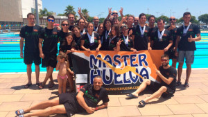 Nadadores del CD Master Huelva en el último Campeonato de verano en Málaga.