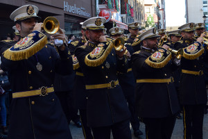 Músicos de la Banda de Cornetas y Tambores Jesús Nazareno, participante en el concierto