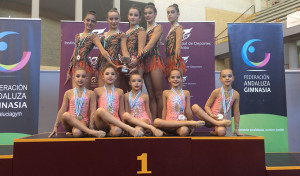 Las prebenjamines Noa, Natalia, María, Ana y Lorena, subcampeonas de Andalucía y ganadoras del Ciudad de Córdoba.