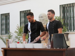 Durante la presentación de 'La Cocina de Platero'.