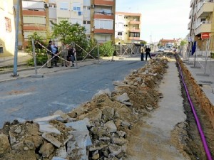 Las obras de la calle Ancla de Mazagón.