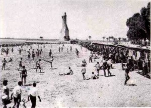 Una imagen de antaño de la Punta del Sebo. / Foto: Colegio de Arquitectos de Huelva.