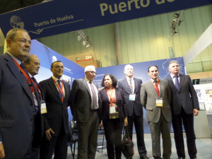 El Puerto de Huelva también tiene espacio propio en la zona expositiva.