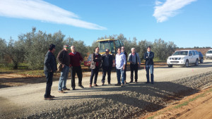 Visitas a las obras del camino rural.