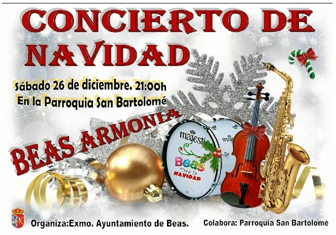 El Concierto de Navidad se celebrará en Beas este sábado 26 de diciembre.