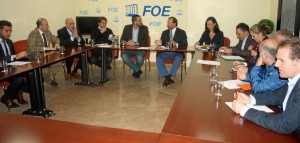 Encuentro con la directiva de la Federación Onubense de Empresarios. 