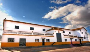 Fachada de la sede de la Cooperativa del Campo San Antonio Abad, en Trigueros.