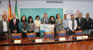 Un momento de la presentación del Campeonato de baloncesto que se celebrará en la provincia de Huelva.