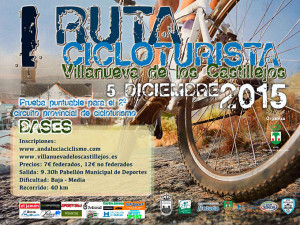 Cartel anunciador del evento cicloturista en Huelva.