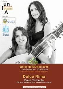 El concierto de Dolce Rima tendrá lugar el 12 de diciembre en Aracena.