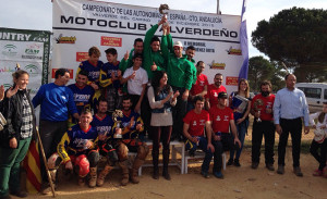 Podio de la prueba celebrada en Valverde del Camino.