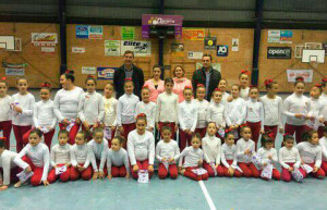 Una de las escuelas del Club Gimnasia Rítmica Onuba.