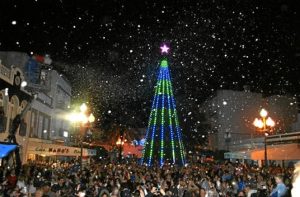 Imagen de la primera de las "nevadas" navideñas en Isla Cristina.