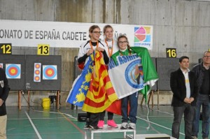 En el pódium como subcampeona de España. 