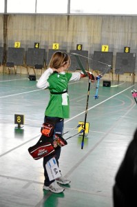 Tirando en la final del Campeonato de España de 2015.