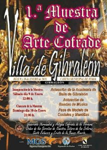 Cartel de la I Muestra de Arte Cofrade 'Villa de Gibraleón'. 