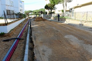 Detalle de los trabajos que se están desarrollando en Mazagón. 