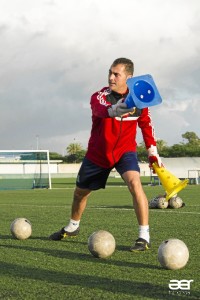 En uno de los entrenamientos.