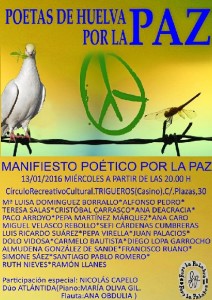 Cartel de la actividad que se celebrará en Trigueros, este miércoles 13 de enero. 