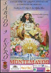 Cartel del Encuentro de Jóvenes que se celebra en Moguer.