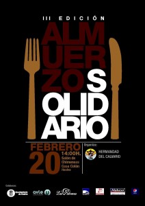 Cartel del Almuerzo solidario de Vigilia