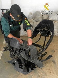 Parte de la motocicleta sustraída.