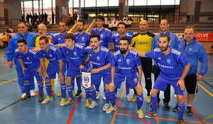 Formación del CD Sordos Huelva en el primer partido de la competición. / Foto: J. L. Rúa.