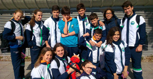 Representantes del CN Huelva en la prueba celebrada en Torre del Mar.