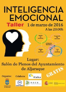 Cartel del taller de inteligencia emocional. 