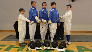 Los jóvenes valores del Club Esgrima Huelva que brillaron en Chiclana.