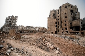 La ciudad de Homs tras meses de cerco y combates. /Foto: Natalia Sancha.