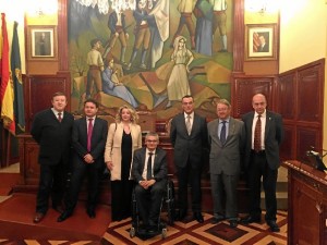 Recepción de autoridades en la Diputación de Lleida.