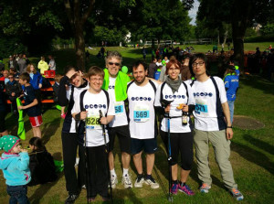 Juan participó junto a su empresa en una maratón en Fulda. 