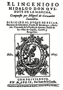 Portada de El Quijote.