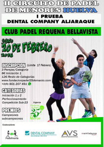 Cartel del torneo de pádel de este sábado en Bellavista.