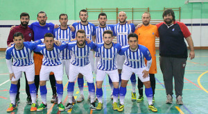 Formación del Recreativo Autoparts ante el Betis B.