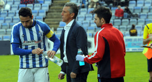 Alejandro Ceballos, durante el partido del domingo ante el Jumilla. / Foto: Josele Ruiz.