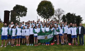 La selección andaluza que se dio cita en el Campeonato celebrado en Oviedo y en donde logró la tercera plaza en el podio.