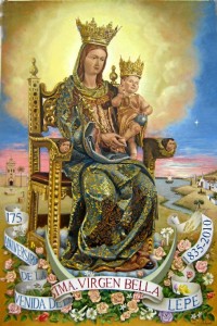 Cartel para la conmemoración del 175 aniversario de la Venida de la Virgen Bella a Lepe.