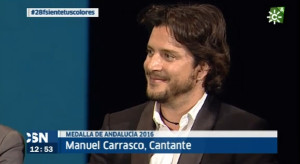 Carrasco es uno de los cantantes más conocidos y queridos. / Imagen: Canal Sur TV.