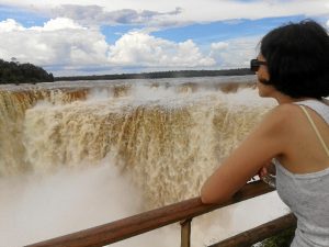 La onubense ha visitado lascataratas de Iguazú, en Argentina.