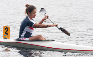 Araceli Merayo demostró su gran momento de forma en el XLVII Campeonato de España de Invierno de Piragüismo.