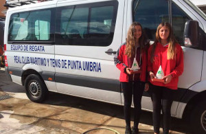 Belén Garrido y Ana Burgos, dos de la representantes del RCMTPU en Barcelona.