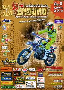 Cartel de la prueba de enduro en Valverde del Camino.