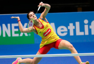 Carolina Marín comienza con un sufrido triunfo su andadura por el All England Open. / Foto: Badminton Photo.