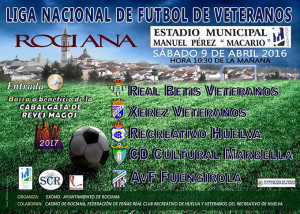 Cartel del torneo de veteranos que tendrá lugar en Rociana del Condado.