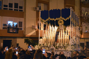 Nuestra Señora de los Dolores llegando a la Plaza en honor a su numbre