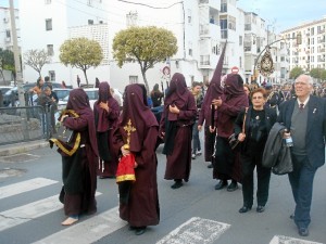 Una hermandad sobria en el Domingo de Ramos. 