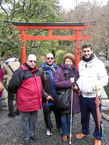 En una visita a Tokio junto a su familia.